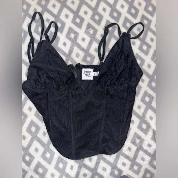 Black Corset Crop top - Picture 2 of 3